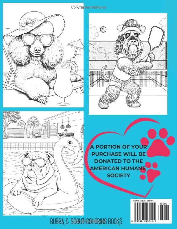 SUMMER TAILS: A Humorous & Relaxing Adult Coloring Book For Dog People (WAGGING TALES) (Digital)
