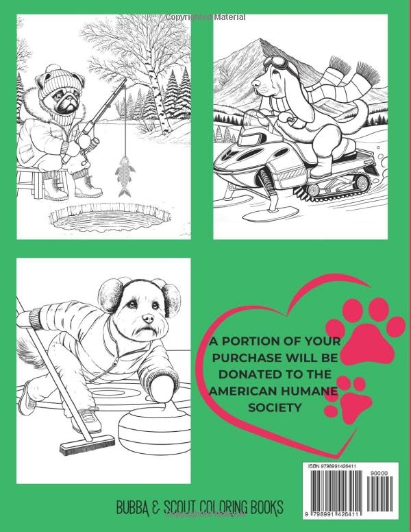 Winter Tails: A Humorous and Relaxing Adult Coloring Book for Dog People (WAGGING TALES) (Digital)